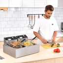Commercial Deep Fryer with Basket, 3400w Countertop Electric Deep Fryer