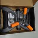 Joeys Sprinkler for Yard, Rotating Garden Sprinkler for Large Area Coverage, Lawn and Yard Sprinklers (Orange)