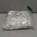 jinchan Linen Kitchen Curtains Floral Printed Tier Curtains 24 Inch Length Farmhouse Cafe Tie Top Botanic Small Window Drapes for Farmhouse Cottagecore Laundry Bathroom RV 2 Panels Green