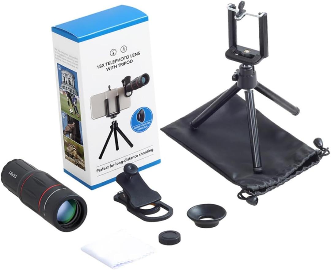 Telephoto Lens for Smartphones with Tripod Cell Phone Lens for Enhanced Imaging Compatible with Mobile Devices for Observing and Surveying