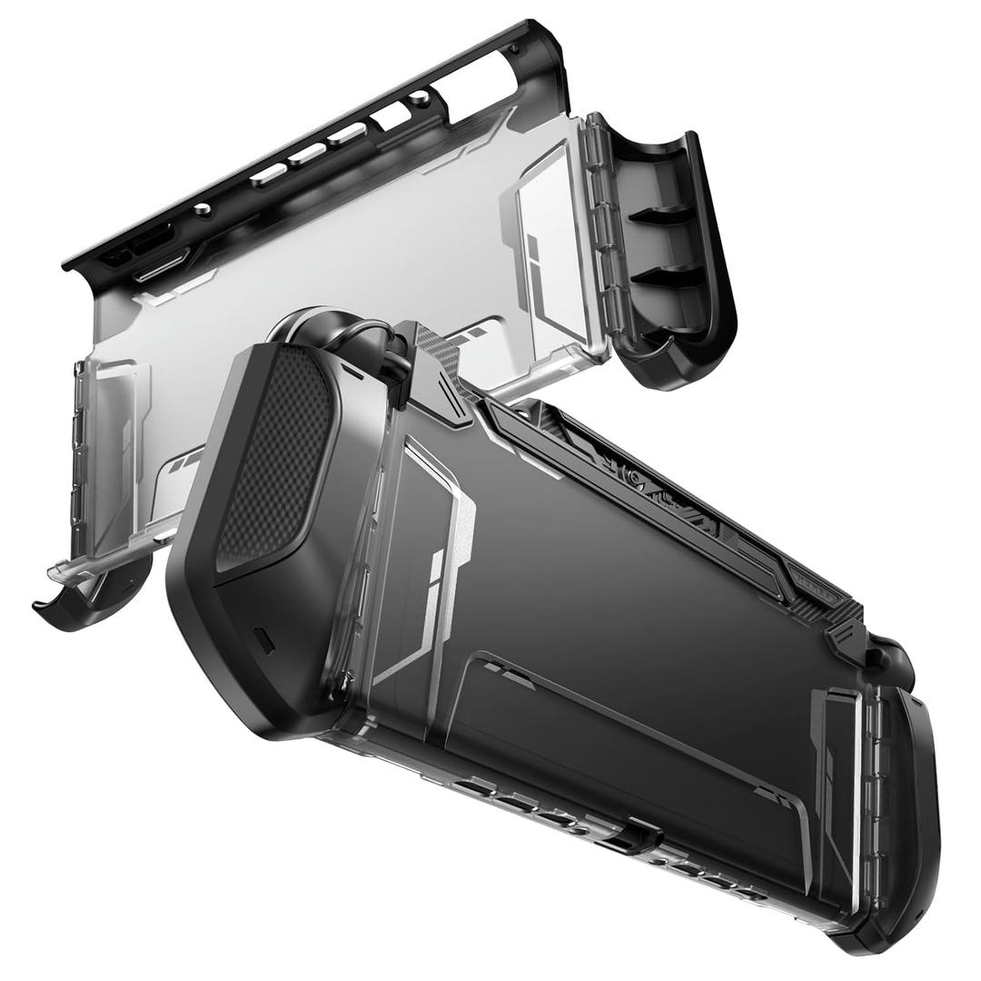 Mumba Blade Series Case Compatible with Nintendo Switch 2, [Dock Friendly] [Military-Grade Protection] TPU Grip Protective Cover Shell, Quick-Release Controllers Compatible Accessories (Black)