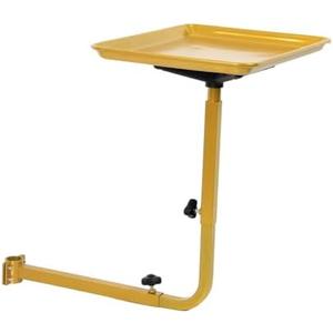 Salon Tray for Hair Stylist Steel Salon Tray Attached to Chair 360 Degree Rotating for Barber Chairs Hairdressing Tools Tattoo(Golden)