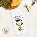 Nan Grandma Mother's Day Birthday Gifts Kitchen Towels, Grandma Gifts from Grandkids Dishcloths Dish Tea Towel, Everything is Sweeter in Nan's Kitchen Decorative Hand Towels 16x24 Inches