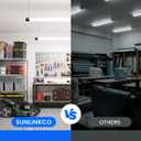4FT LED Shop Lights, 45W 4500LM 6500K, Garage Light with Plug Hanging 4Pack