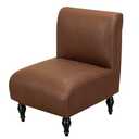 FUANGUI Armless Accent Chair Cover Slipcover, Stretch Spandex Chair Covers for Living Room Removable Washable for Armless Chair Furniture Protector