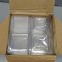 Wesiti Wax Melt Molds Clear Empty Plastic Wax Melt Clamshells Container Pet Single Cube 1 oz Candle Molds for DIY Chocolates Wickless Candles Soap Making(200 Pcs)