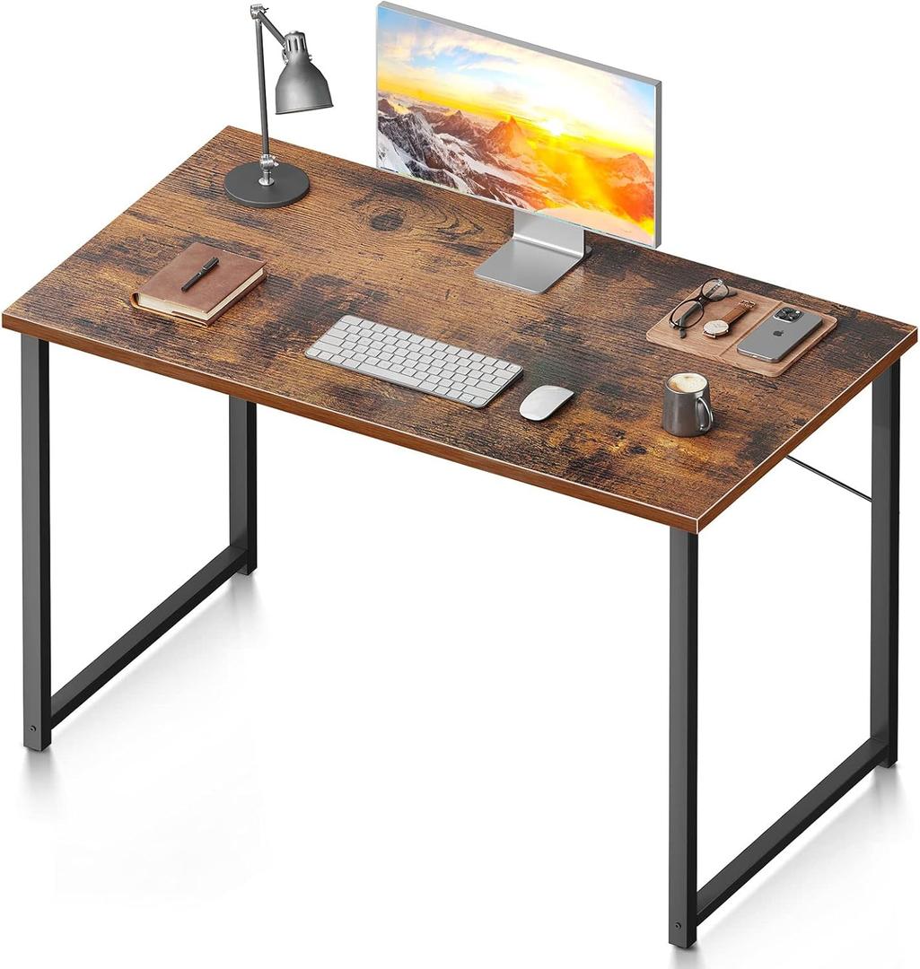 Coleshome 40 Inch Computer Desk, Modern Simple Style Desk for Home Office, Study Student Writing Desk, Vintage (40 Inches)