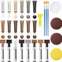 Oriflame Wood Furniture Repair Kit: 12-Color Filler and 8-Color Markers - Wood Touch Up for Scratches/Cracks/Holes/Stains in Floors/Table/Cabinets(Hardwood/Laminate)