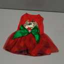 cyeollo Dog Christmas Dress Holiday Outfit for Dogs, Reindeer Plaid Clothes for Small Dogs Girl Xmas Tree Pet Appeal Costume, Red M