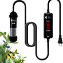 AquaMiracle 25W Small Aquarium Heater Fish Heater, Super Mini Fish Tank Heater Turtle Tank Heater for 3-5 Gal Tanks, with Dual LED Display, Dry-Run/Overheating Protection & Memory Function
