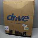 Drive Medical 11148-1 Folding Steel Bedside Commode Chair, Portable Toilet, Supports Individuals Weighing Up To 350 Lbs, with 7.5 Qt. Bucket and 13.5 Inch Seat, Grey