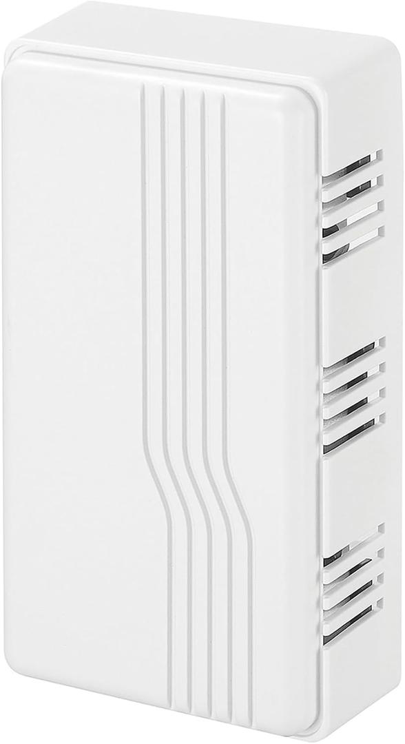 Heath Zenith Wired Mechanical Doorbell Chime, White, Plastic, Wired, 2 Tunes, Vertical, Horizontal, 80 dB, Button Not Included