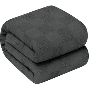 Oakias 100% Cotton Twin Plum Blanket - 350 GSM, 90 x 72 Inches, Soft, Thermal, Breathable & Durable Summer Blanket for Bed, Couches & Living Room