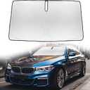 Windshield Sun Shade Sunshade Custom Fit for 2018-2023 2024 BMW 5 Series Windshield Cover for 5-Series 525i, 520i 528i 530i 535d 535i 550i Window Shade Sun Visor Protector 240T Refleactive Blocks UV