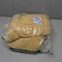 Longhui bedding 100% Cotton Knitted Throw Blanket Mustard Yellow, Soft & Cozy, Machine Washable, 51"x63" Perfect for Living Room, Couch, Sofa, Bed or Travel