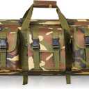 Double Rifle Case for 2 Scoped Rifles - Soft Tactical Gun Bag 32/36/42/48 Inch with Concealed Backpack Straps Durable 600D Oxford Gun Case with Pistol &Ammo Storage for Hunting Range Travel Transport
