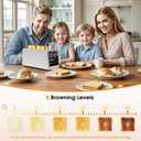 Smart 4-Slice Toaster, 75 Touchscreen with Digital Timer & Even-Heat Tech, Extra-Wide Slots for Bagels & Thick Bread, 6 Browning Levels, Defrost/Reheat, Single-Slot Energy Saving