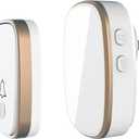 Wireless Doorbell, 1,000ft Range Loud Enough with 5Volume Levels and Mute Mode Door Chimes LED Flashing (2-White)