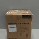 EUHOMY Nugget Ice Maker Countertop with Handle, Ready in 6 Mins, 34lbs Per Day, Removable Top Cover, Auto-Cleaning, Portable Sonic Ice Maker with Basket and Scoop, for Home/Party/RV/Camping (Black)