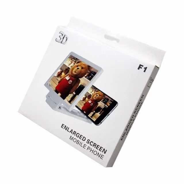 Screen Phone Magnifier, Screen Magnifier for Cell Phone, 3D HD Foldable Design Screen Magnifier Version for Movies, Videos and Gaming, Portable with All Smartphones (Black, 10Inch)