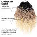 Ombre Faux Locs Crochet Hair For Black Women Soft Locs 24 Inch Goddess Crochet Hair Curly Ends Dreadlocks Boho Style Synthetic Braiding Hair Extensions (6 Packs,1b/27/613)