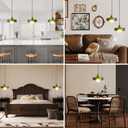 Glass Pendant Light Vintage Hanging Light Fixture Modern Kitchen Island Mid Century Modern Lamp Green