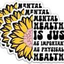 15 x (3Pcs) Mental Health is Just As Important Stickers Motivational Quotes Stickers Decal Waterproof Vinyl Stickers Adult for Laptop Kindle Car Tumbler Water Bottle Mug Phone Notebook Size 3x2.3