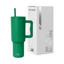 Simple Modern 40 oz Trek Tumbler with Handle and Lid | Cup Holder Friendly Insulated Stainless Steel Travel Mug | Kelly Green