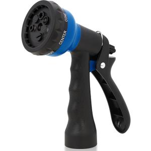 NEXCOVER Garden Hose Nozzle Sprayer - 7 Adjustable Watering Patterns Nozzle for Water Hose, Non-Slip Garden Spray Nozzle for Car Washing, Watering Plants, Pets Showering, Lawns Cleaning, Blue