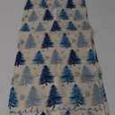Artoid Mode Xmas Trees Snowflake Christmas Table Runner, Seasonal Winter Blue Kitchen Dining Table Decoration for Home Party Decor 13x72 Inch