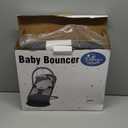 HKAI Baby Bouncer, Portable Baby Bouncer Seat for Babies 0-18 Months, 100% Cotton Fabrics, 3 Modes of use with Rocker and Stationary Options, Infant Rocker Chair with Hanging Toys-Dark Grey