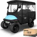 10L0L 4 Passenger Golf Cart Enclosure for Club Car Precedent-94.5'' Extended Roof with Security Side Mirror Openings,600D Waterproof Portable Transparent Golf Cart Rain Cover Driving Enclosure