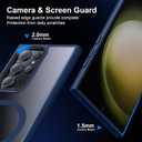 Magnetic for Galaxy S23 Case,[Compatible with Magnetic],[10 FT Military Grade Drop Protection] Slim Protective Translucent Matte,TPU+PC Luxury Protective Phone Case Blue 16-s23-02