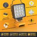 MtiolHig 2Pcs Cordless LED Work Light Compatible with Dewalt 20V Battery, 112W 11200 Lumens Underhood Work Light Tool Gifts for Men, with USB & Type-C Charging Port Emergency for Workshop, Garage