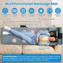 Moclever Full Body Massage Mat with Heat Vibration Massage Pad for Back, Neck, Foot & Lumbar Support Foldable Cushion Mattress with Timer & Adjustable Intensity for Home or Office Use