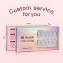 Rose Red Press on Nails with Chrome Fake Nails Designs Thickened Acrylic Nails Short Almond Glue on Nails Solid Color False Nails Full Cover Stick on Nails for Women Girls Manicure Art 32 Pcs