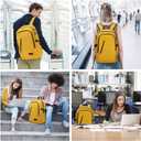 Mancro Travel Laptop Backpack, 15.6 in Anti Theft Backpack for Women Men, Computer Bag Fits 15.6 Inch Laptop and Notebook Backpack Gift, Yellow