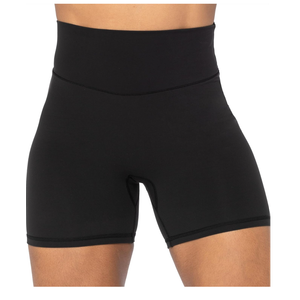 Sunzel No Front Seam High Waist Biker Shorts for Women, Squat Proof Yoga Workout Gym Bike Shorts Size Medium, Black 
