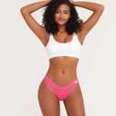 FINETOO Womens Cotton Underwear Sexy Stretch Bikini Panties Low Rise Hipster Ladies Soft V-Waist Cheeky(S) 