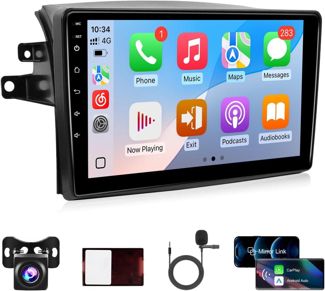 Leadfan Car Radio for Toyota Sienna 2004-2010 Stereo Wireless Carplay&Android Auto, 9 Inch IPS Touch Screen for Sienna Bluetooth/Voice Control/GPS/5G WiFi/Back-up Camera/SWC/FM(Fit J.B.L System)