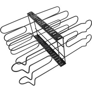 Cabilock 1set Multifunction Kitchen Storage Rack for Pots and Covers Organizer for Home Kitchen Material Easy to Clean Black