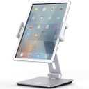 KABCON Tablet Stand Holder, Tightness Adjustable Multi-Angle Foldable Eye-Level Aluminum Solid Tablets Stands Dock for 4''-14''Tablets/Phone, iPad Series,Samsung Galaxy Tabs,Kindle Fire,Etc.
