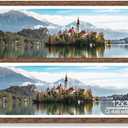 Hongkee 12x36 Picture Frame 2 Packs, Real Glass and Rustic Brown Wood Frame, Display Collage Pictures Twelve 4x6 With Mat or Pennant 12 x 36 Without Mat - Horizontal or Vertical Wall Mounting