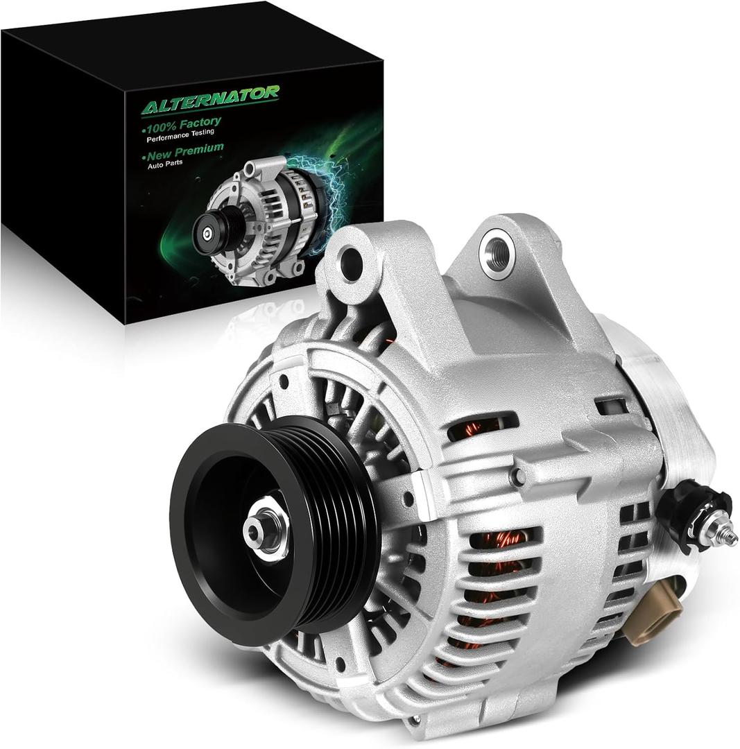 Stable Output Alternator for:-Toyota Sienna Ce Le Xle 1998 1999 2000 2001 2002 2003 3.0L V6, 12V 100Amp 6-Grooves Pulley CW, Upgraded Replacement Alternator, OE# 27060-0A040 270600A040 13806N