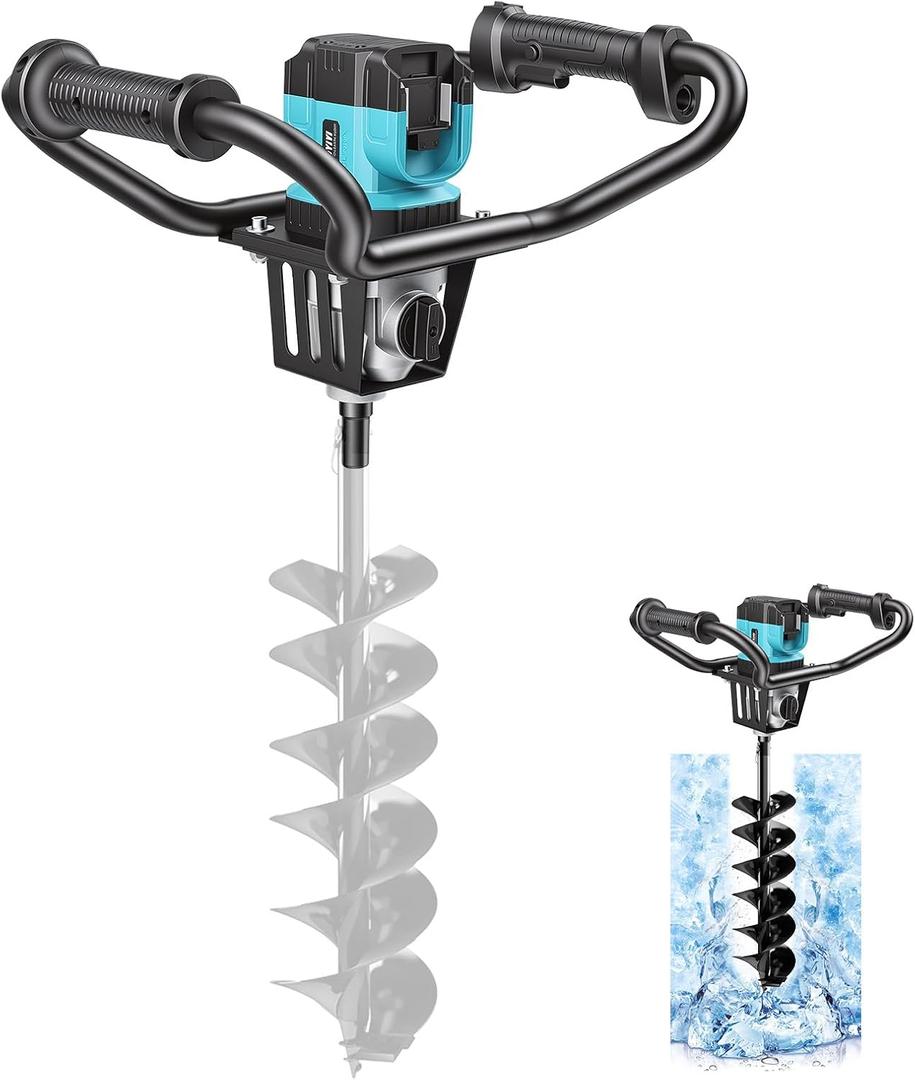 36V Cordless Post Hole Digger for Makita 18V, Power Earth/Ice Auger, Large