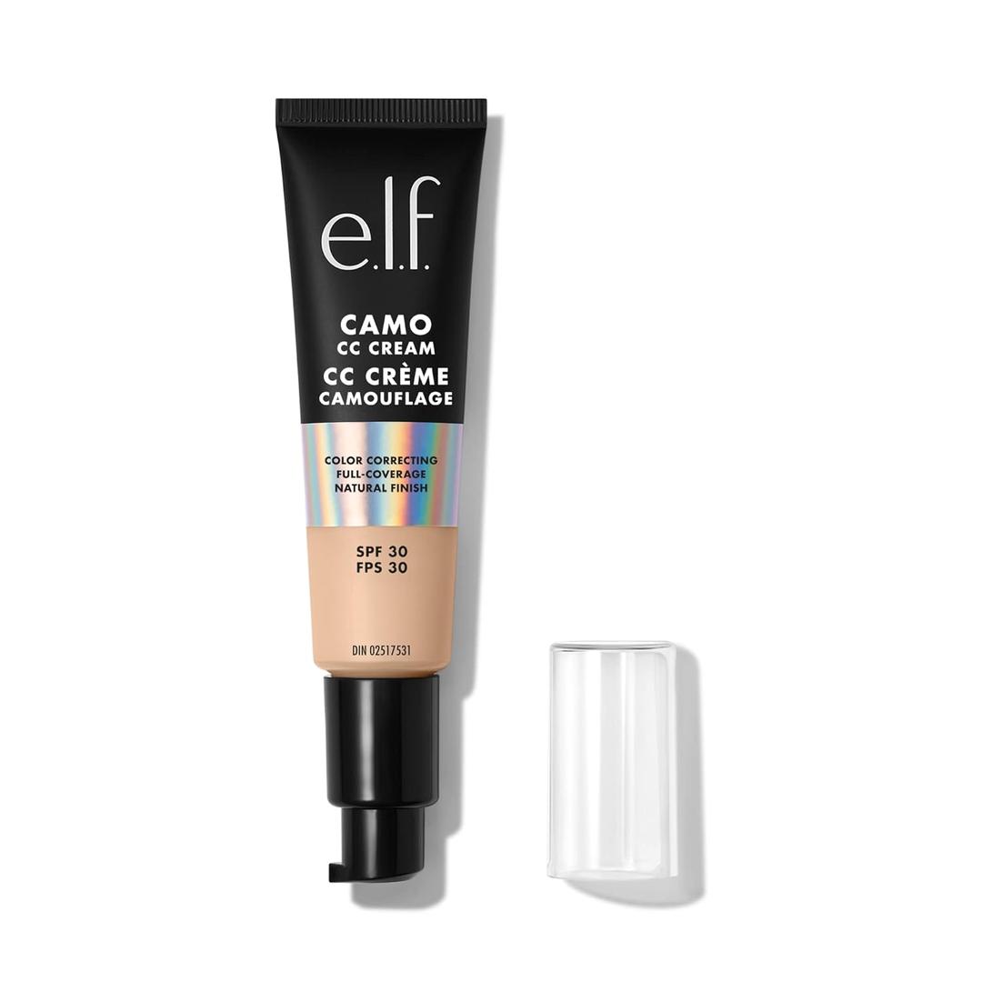e.l.f. Camo CC Cream, SPF 30 Color-Correcting Medium-To-Full Coverage Face Foundation, Delivers An Airbrushed Finish, Vegan & Cruelty-Free, Fair 120 N-Fair With Neutral Undertones e.l.f. Camo CC Cream, SPF 30 Color-Correcting Medium-To-Full Coverage Face Foundation, Delivers An Airbrushed Finish, Vegan & Cruelty-Free, Fair 120 N-Fair With Neutral Undertones