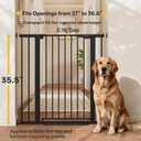 InnoTruth 27-36.6 in Wide x 35.5 in High Extra Tall Baby Gate, Black