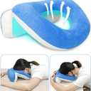 Face Down Pillow After Eye Surgery Prone Vitrectomy Retina Recovery Equipment Donut Face Pillow Massage Head Cradle Facedown Desk Pillow for Napping Piercing Cushion