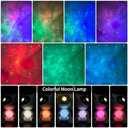 Astronaut Galaxy Projector, Star Projector with Timer and Remote, Night Light with Moon Lamp, LED Nebula Lamp for Kids Adults, Room Decor Gift (Black)