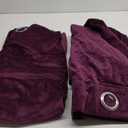 Dark Purple Velvet Curtains 84 inches Long Grommet Blackout Curtains for Bedroom Light Blocking Thermal Insulation Drapes Set of 2 Panels 38”x 84”